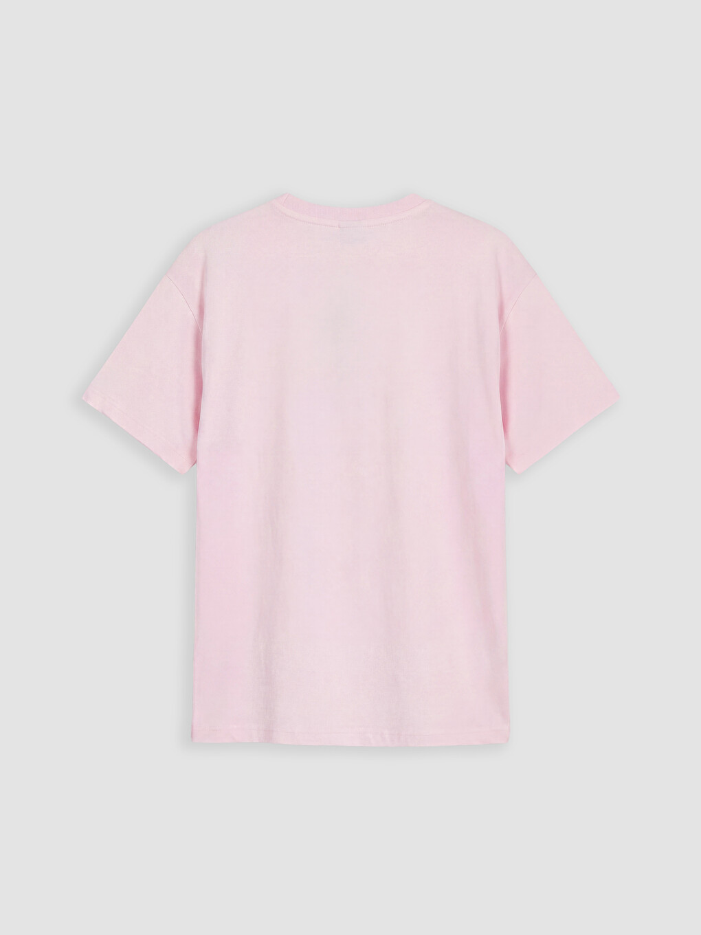 Pembe Bisiklet Yaka Baskılı Kız Çocuk Tişört-1