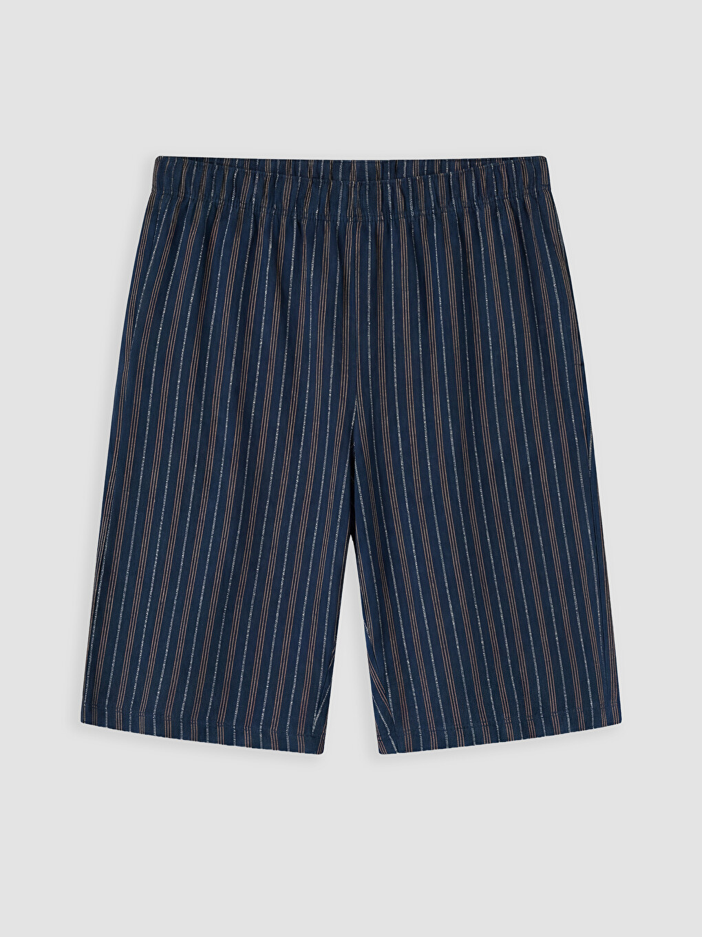Kahverengi Bisiklet Yaka Erkek Çocuk Şortlu Pijama Takımı-4