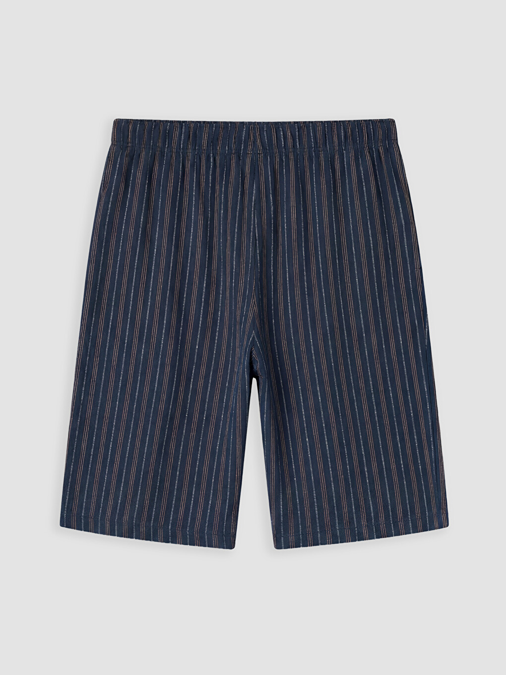 Kahverengi Bisiklet Yaka Erkek Çocuk Şortlu Pijama Takımı-5