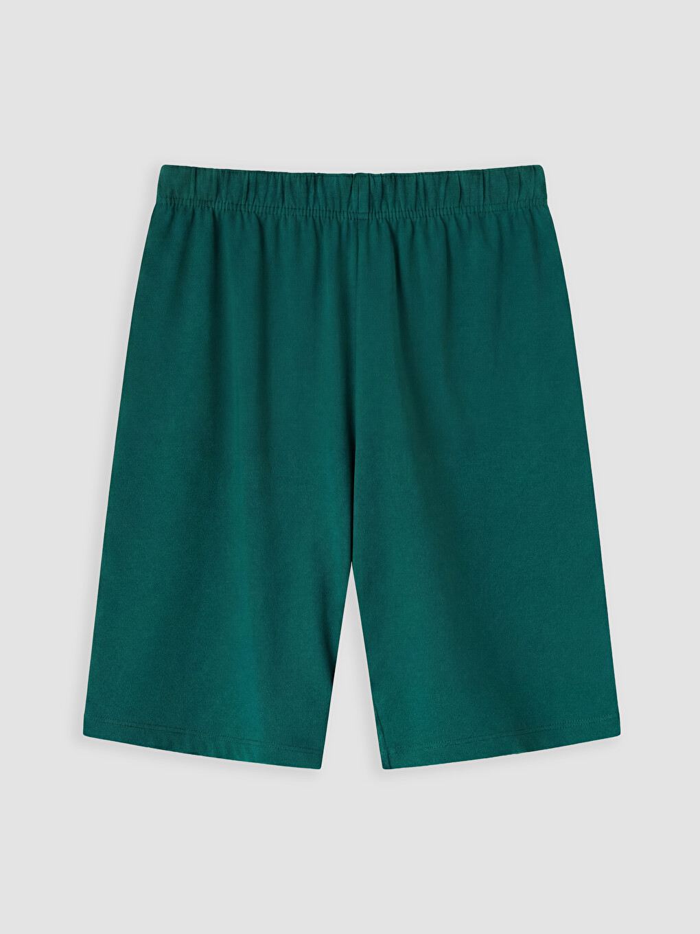 Ekru Bisiklet Yaka Erkek Çocuk Şortlu Pijama Takımı-4