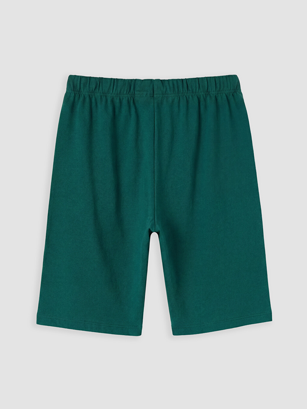 Ekru Bisiklet Yaka Erkek Çocuk Şortlu Pijama Takımı-5
