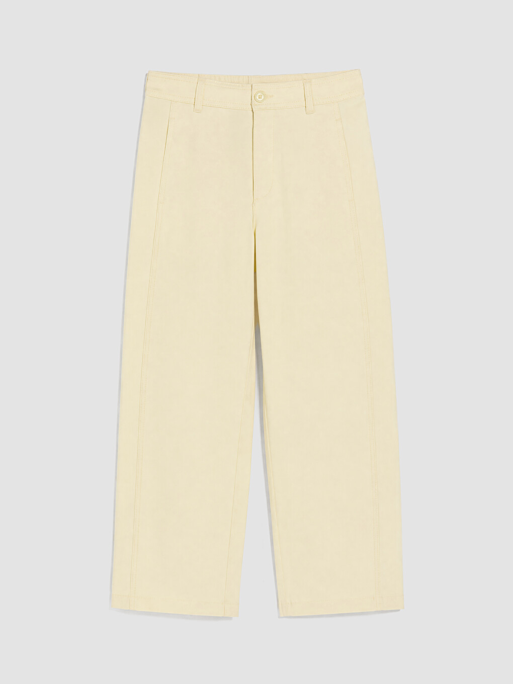 Sarı Barrel Fit Kız Çocuk Jean Pantolon