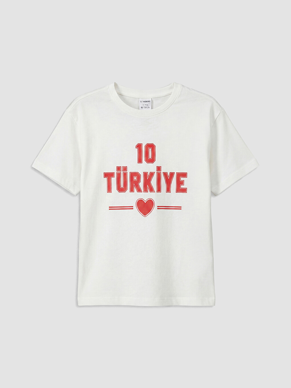 Ekru Bisiklet Yaka Kısa Kollu Baskılı Kız Çocuk Pijama Üst-1