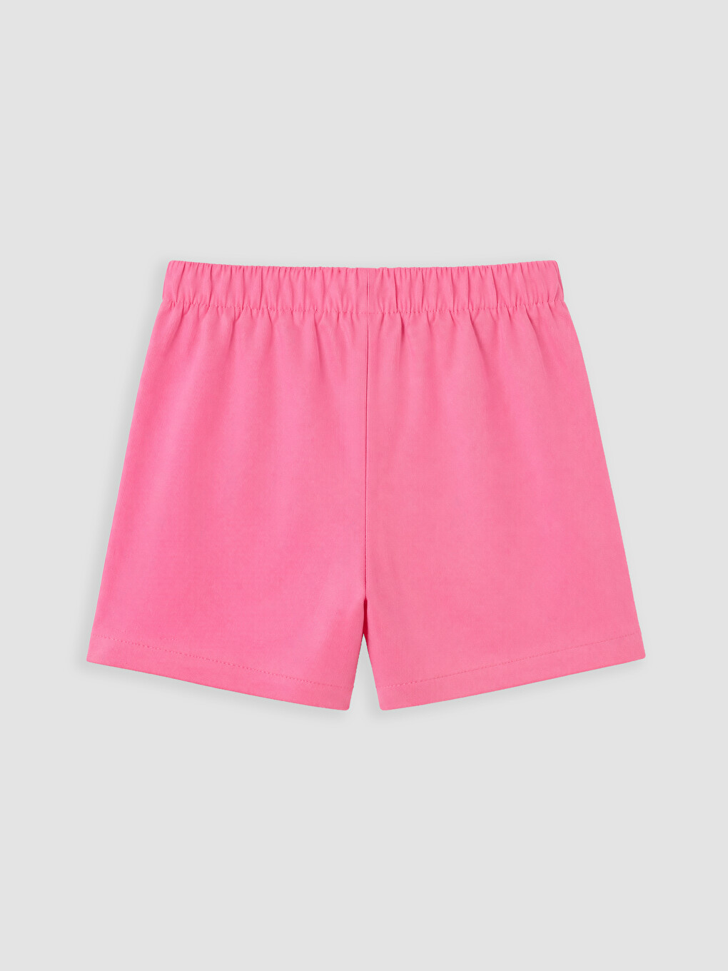 Pembe Beli Lastikli Poplin Kız Çocuk Şort-2