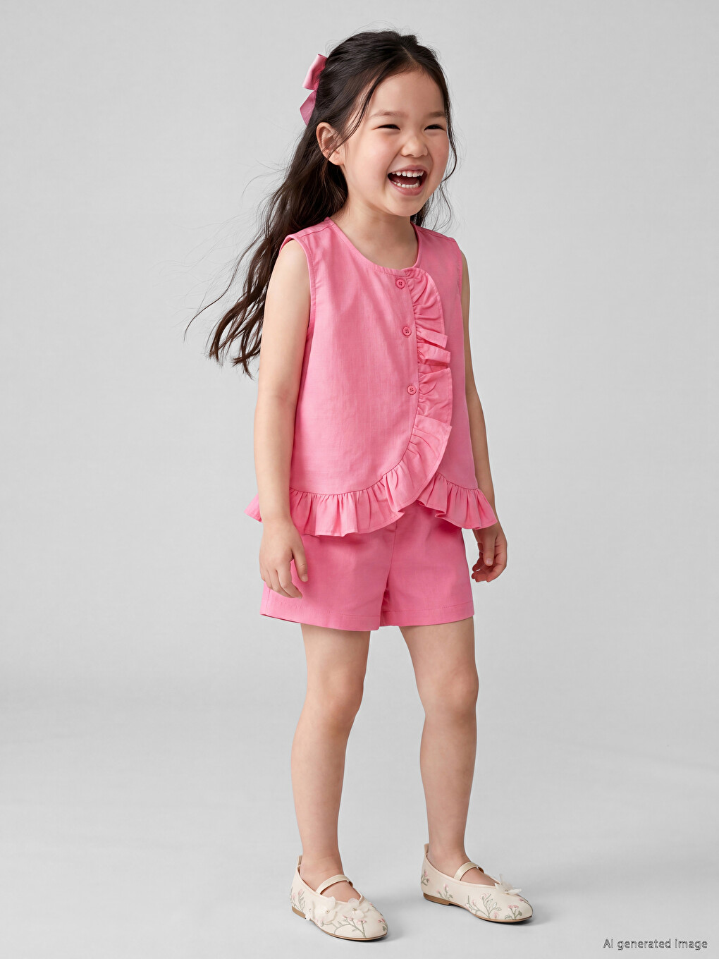 Ruffle Detailed Girls' Set