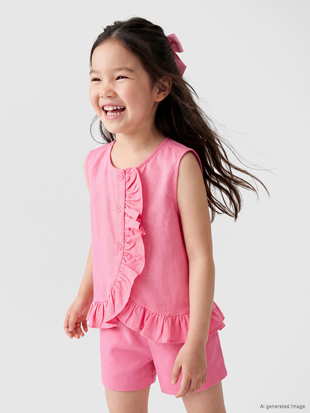 Ruffle Detailed Girls' Set-1
