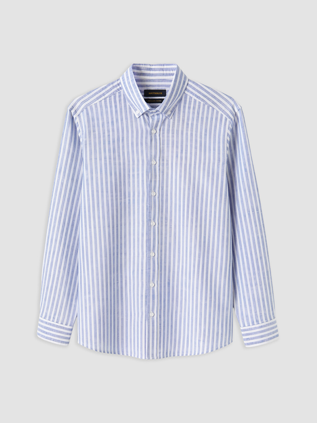 Mavi Regular Fit Çizgili Erkek Poplin Gömlek
