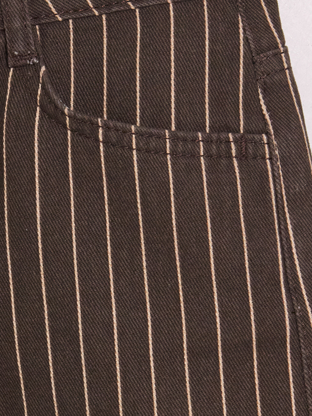 Kahverengi Kız Çocuk Gabardin Şort-2