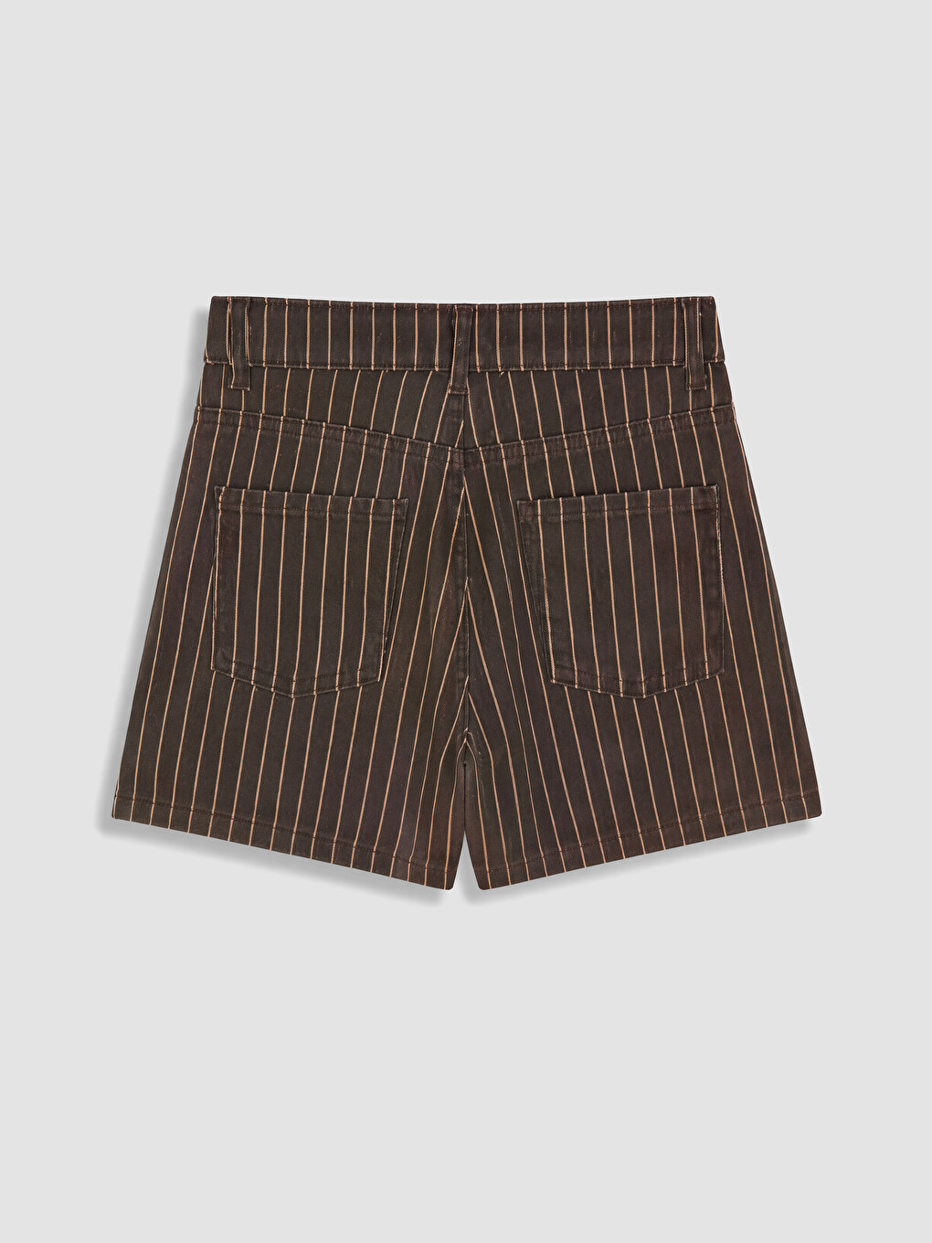 Kahverengi Kız Çocuk Gabardin Şort-3