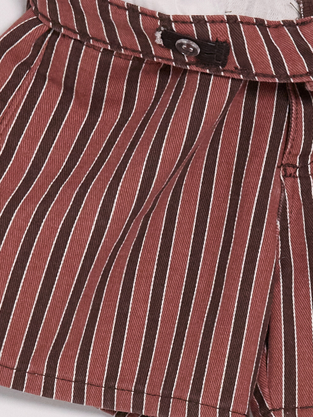 Kahverengi Kız Çocuk Gabardin Şort-3