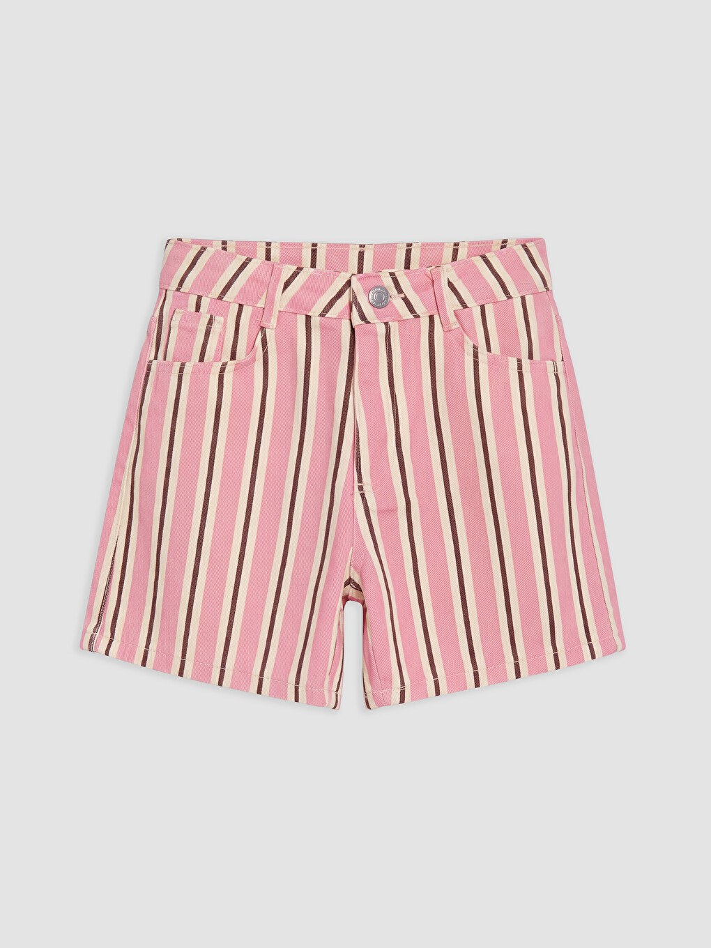 Pembe Kız Çocuk Gabardin Şort