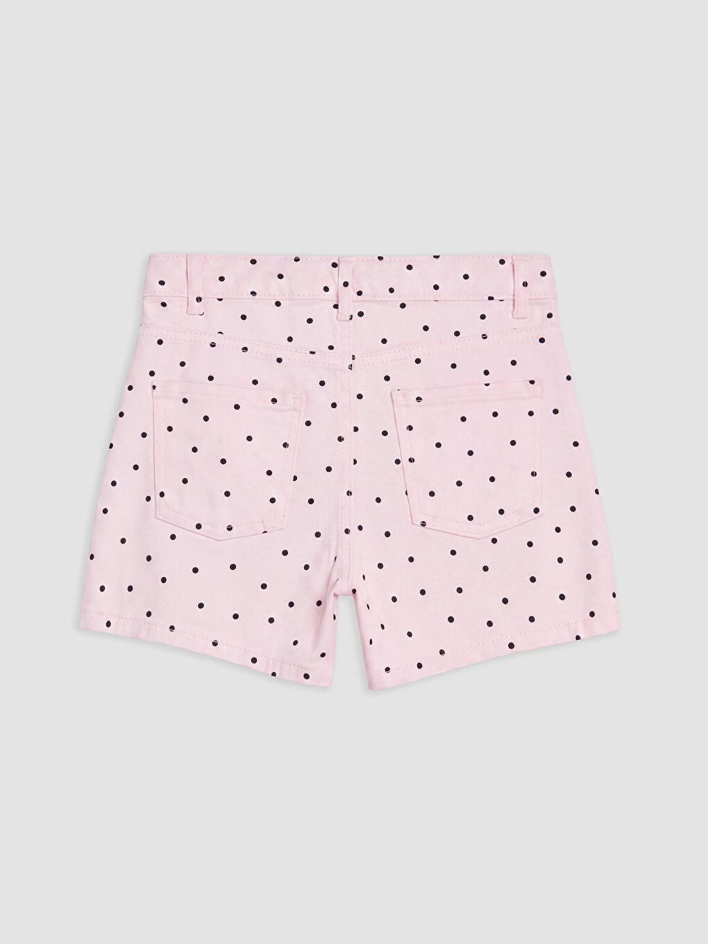 Pembe Kız Çocuk Gabardin Şort-1