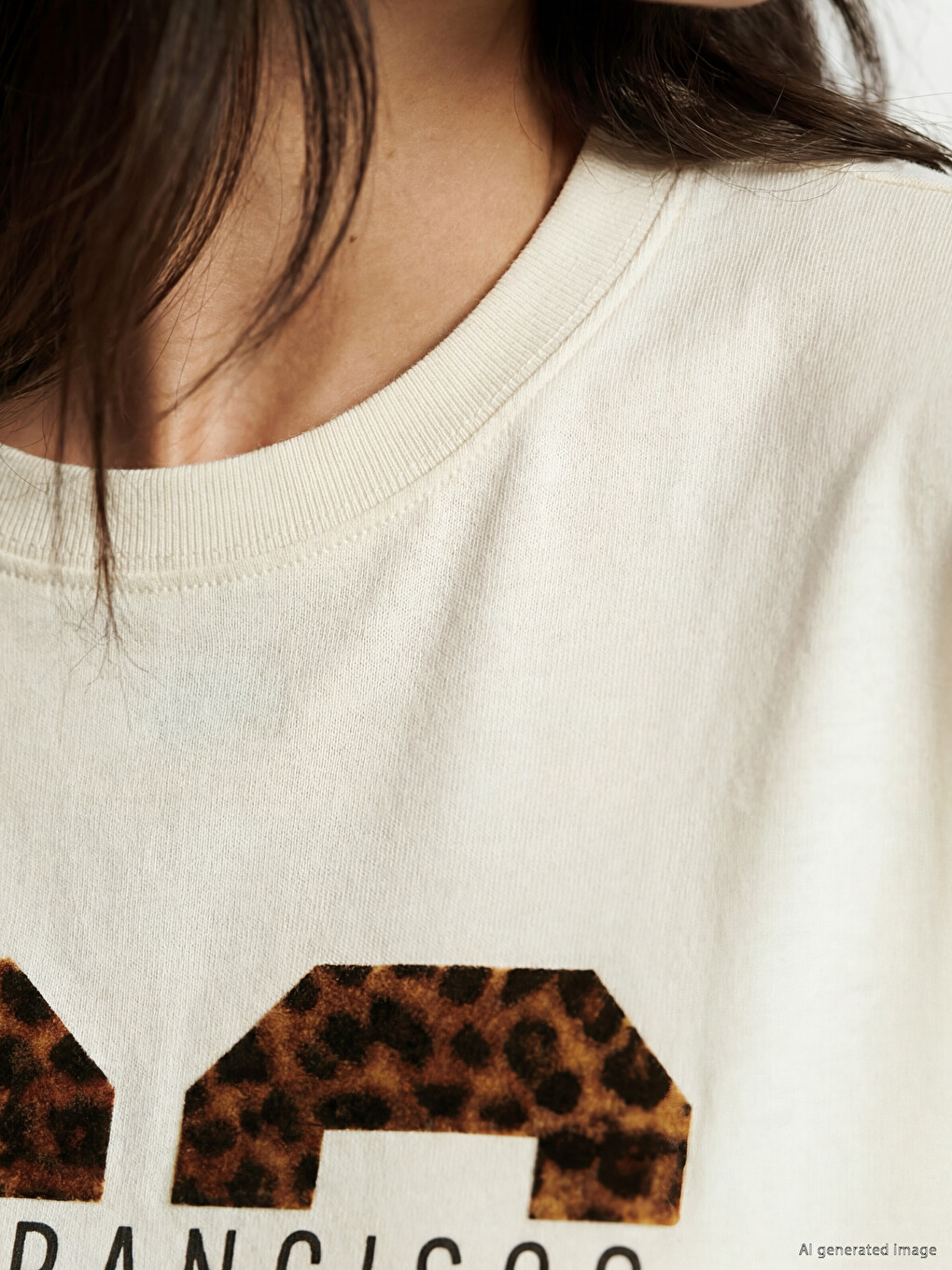 Printed %100 Cotton Women's T-shirt-2