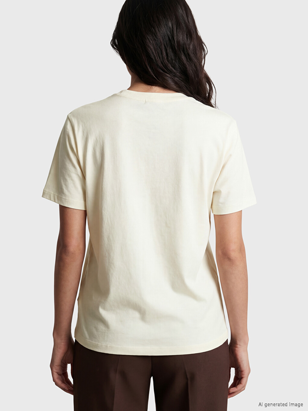 Printed %100 Cotton Women's T-shirt-3