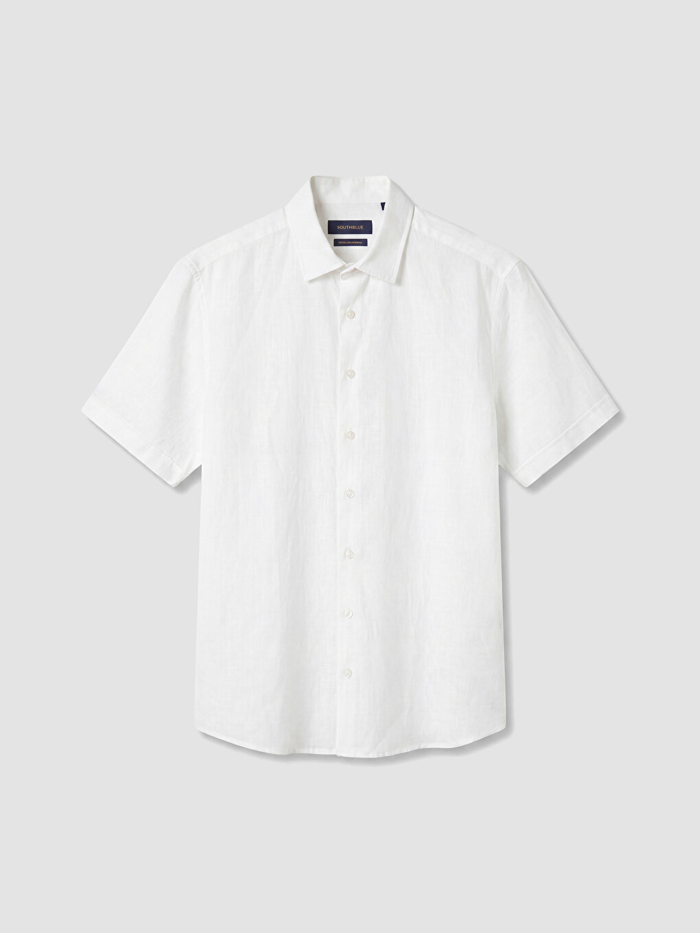 Beyaz Regular Fit %100 Keten Erkek Gömlek