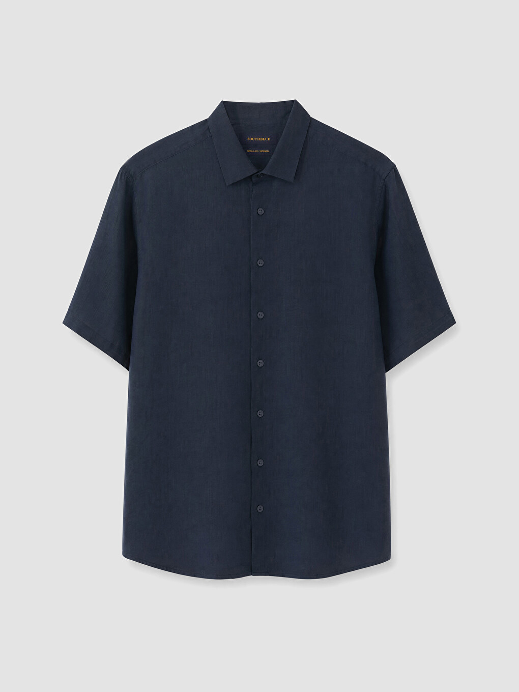 Lacivert Regular Fit %100 Keten Erkek Gömlek