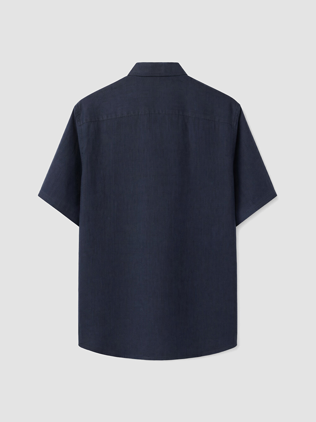 Lacivert Regular Fit %100 Keten Erkek Gömlek-2
