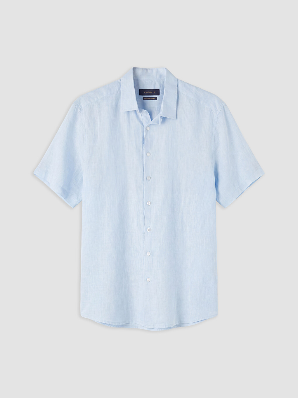 Mavi Regular Fit %100 Keten Erkek Gömlek