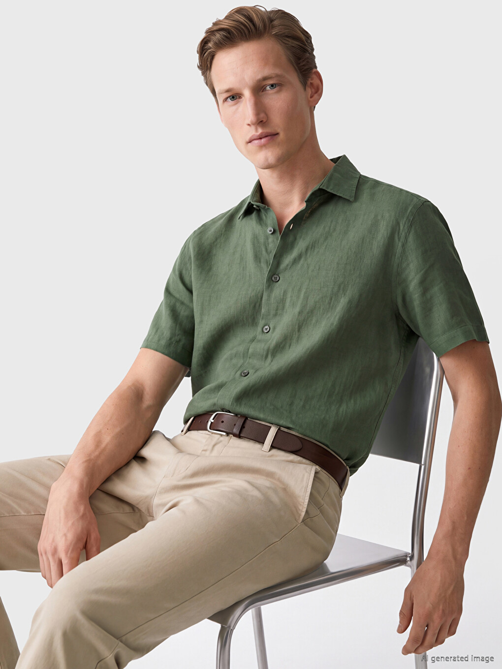 Сорочка Чоловіча З Льону Regular Fit %100