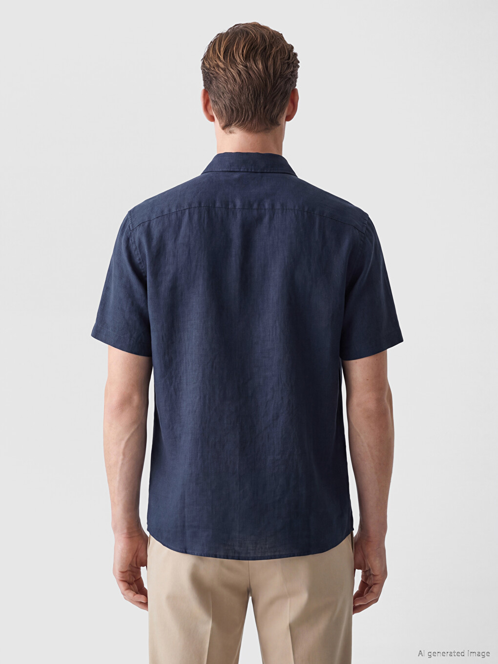 Рубашка Regular Fit Из 100% Льна Для Мужчин-3