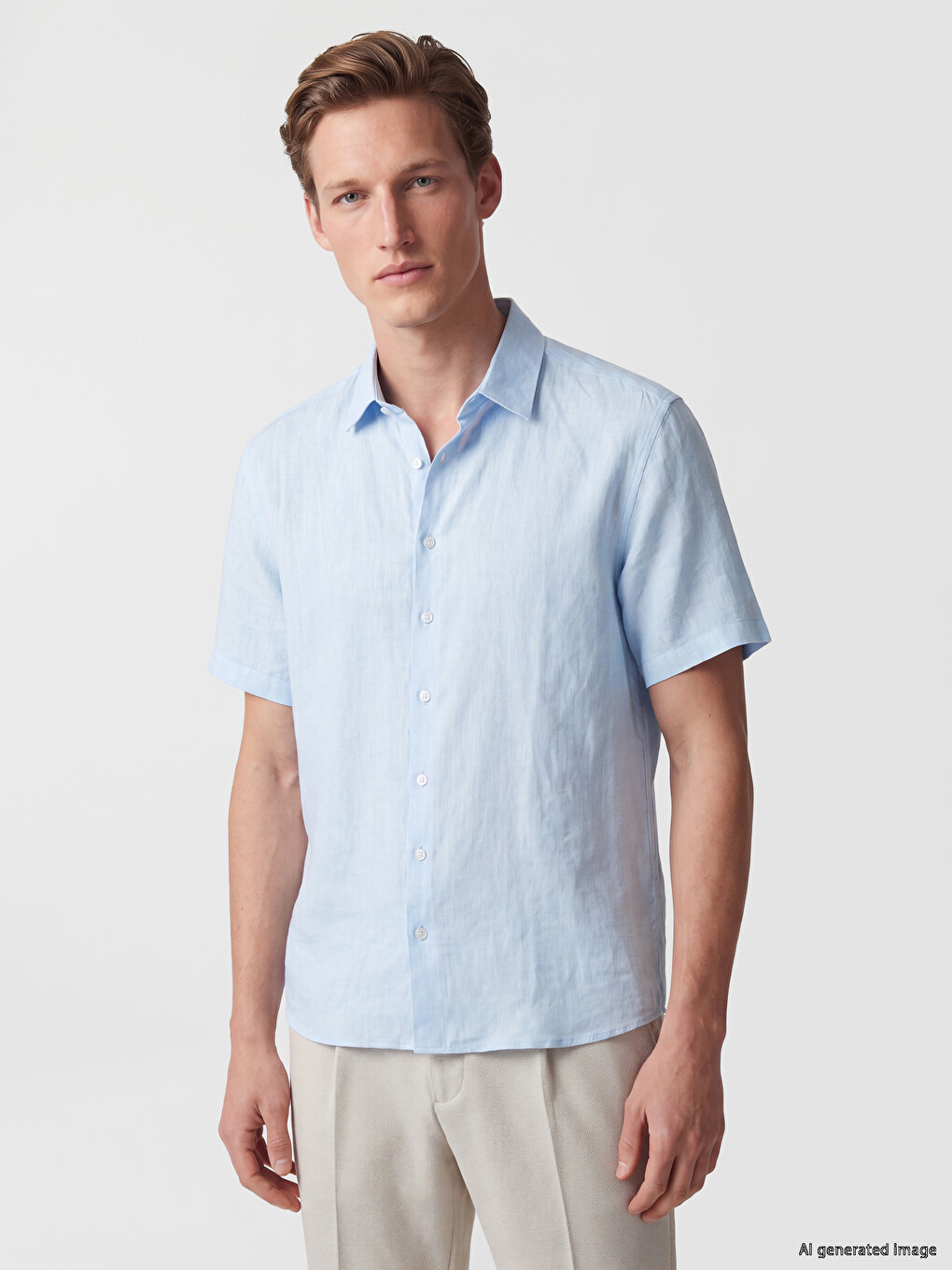 Chemise Homme Coupe Régulière 100% Lin