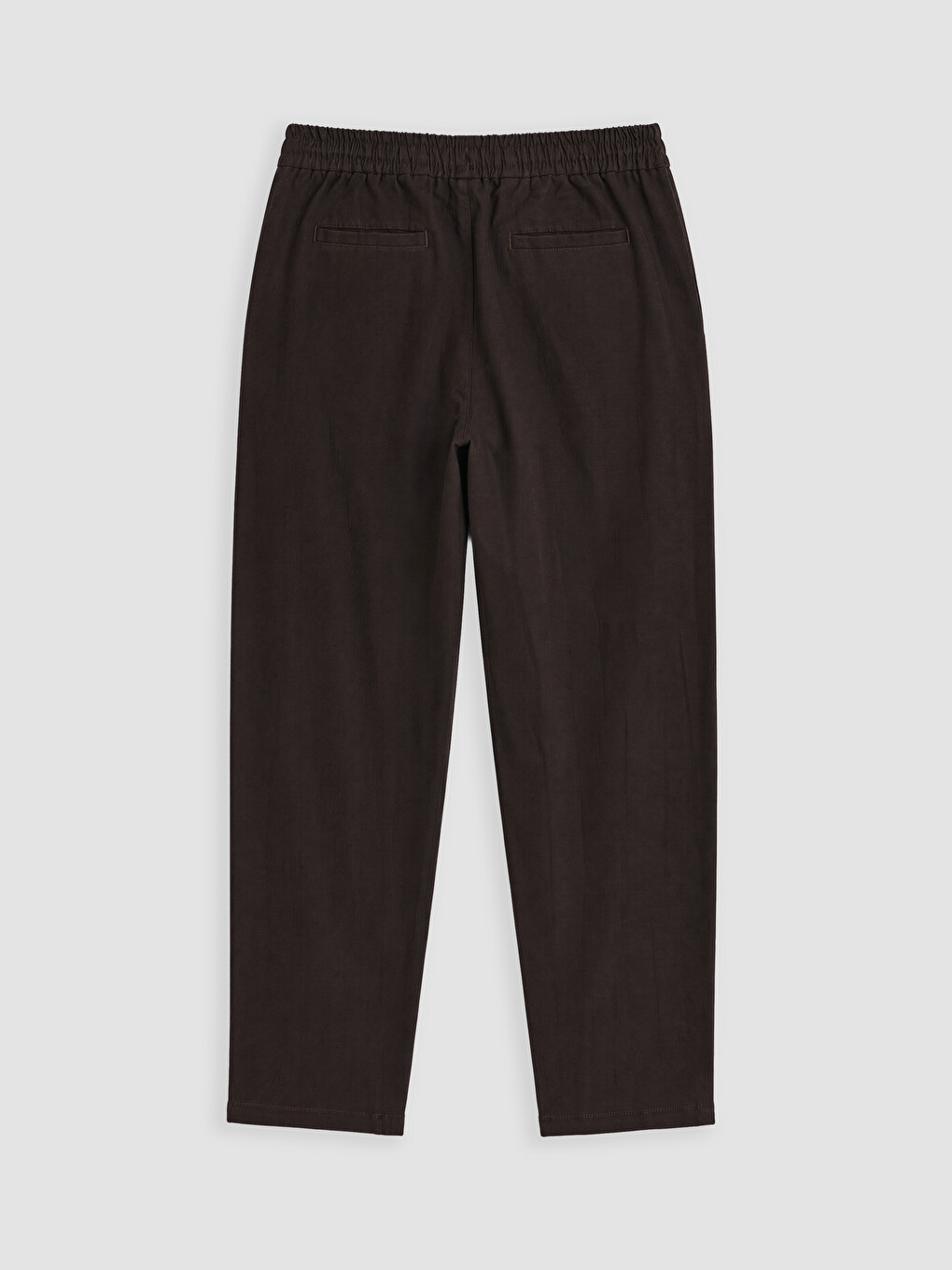 Kahverengi Regular Fit Keten Görünümlü Erkek Pantolon-2