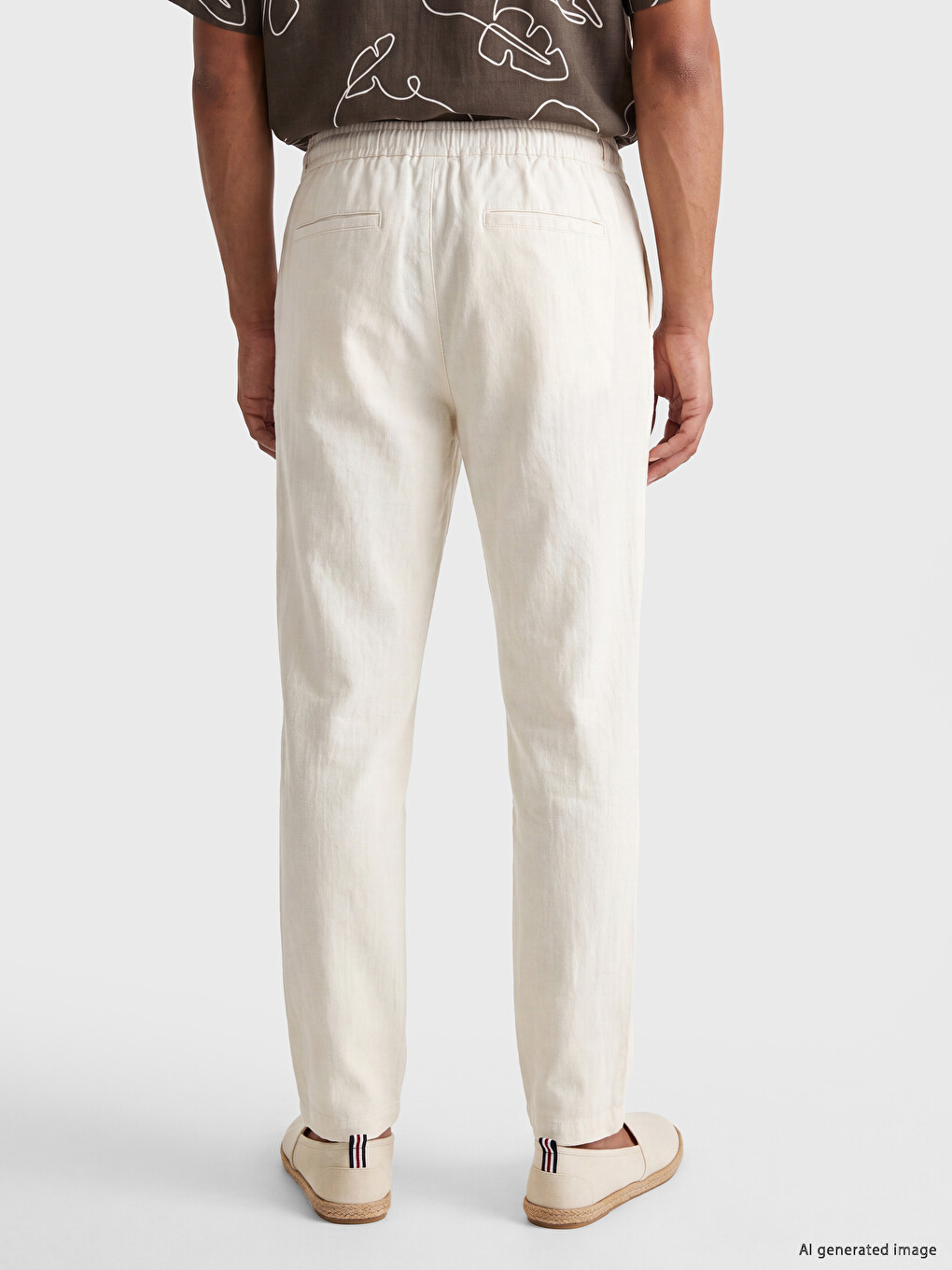 Regular Fit Keten Görünümlü Erkek Pantolon-3