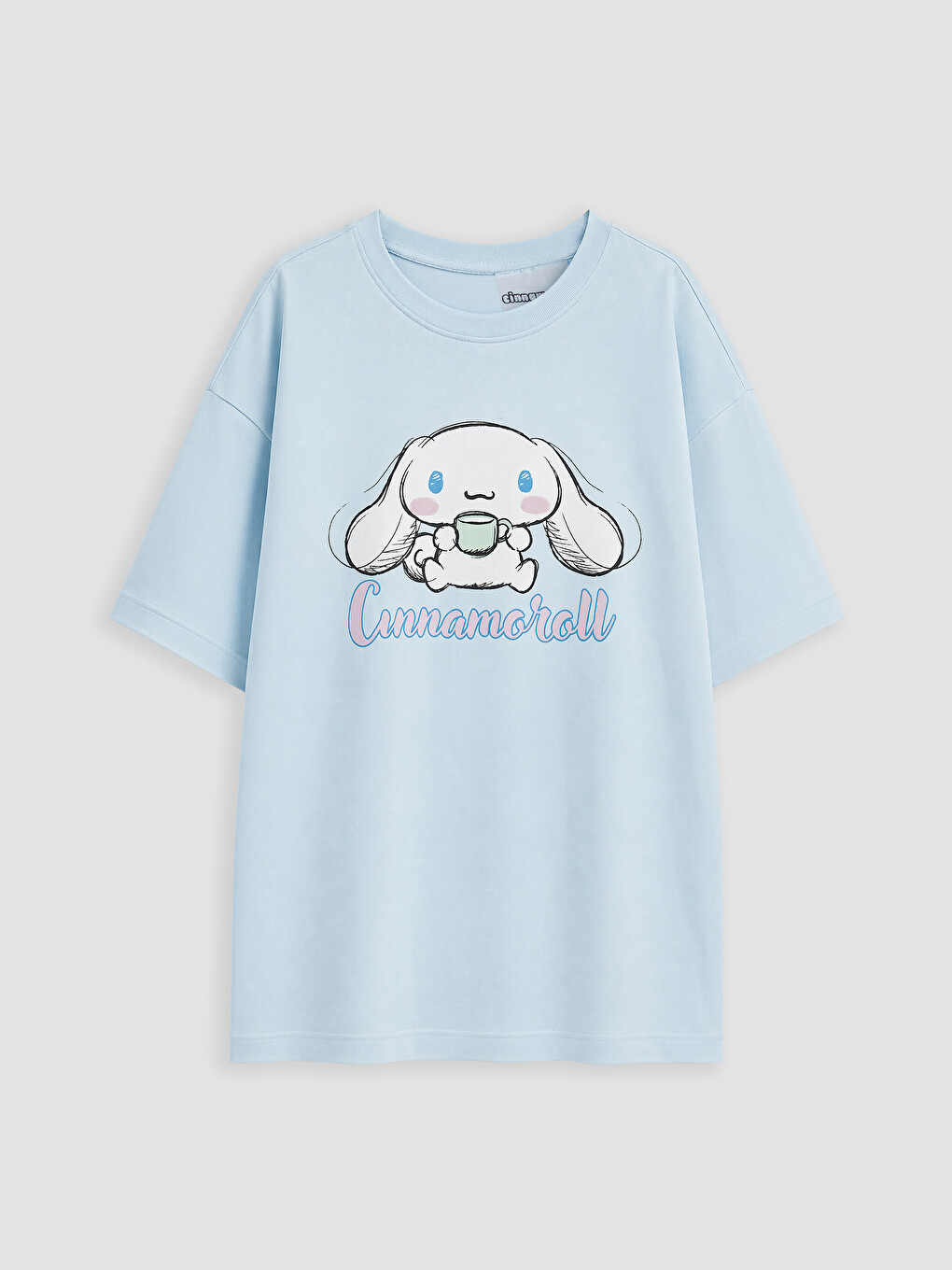 Mavi Cinnamoroll Baskılı Kız Çocuk Şortlu Pijama Takımı-1