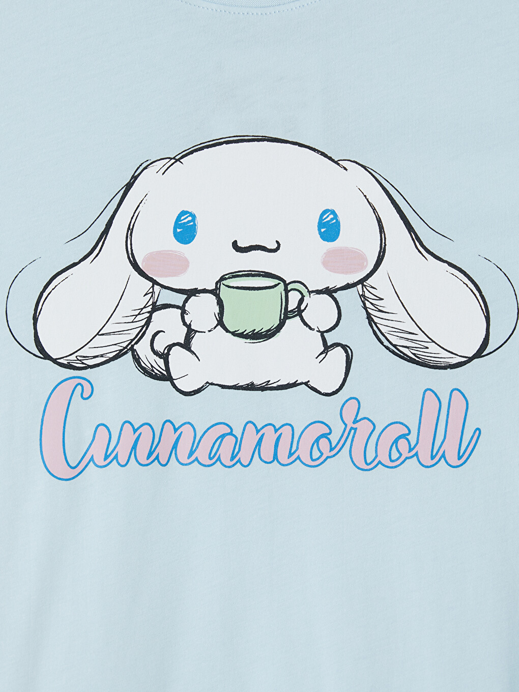 Mavi Cinnamoroll Baskılı Kız Çocuk Şortlu Pijama Takımı-2
