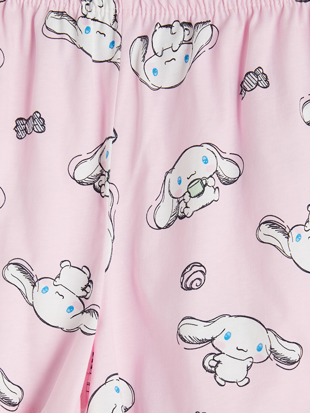 Mavi Cinnamoroll Baskılı Kız Çocuk Şortlu Pijama Takımı-5