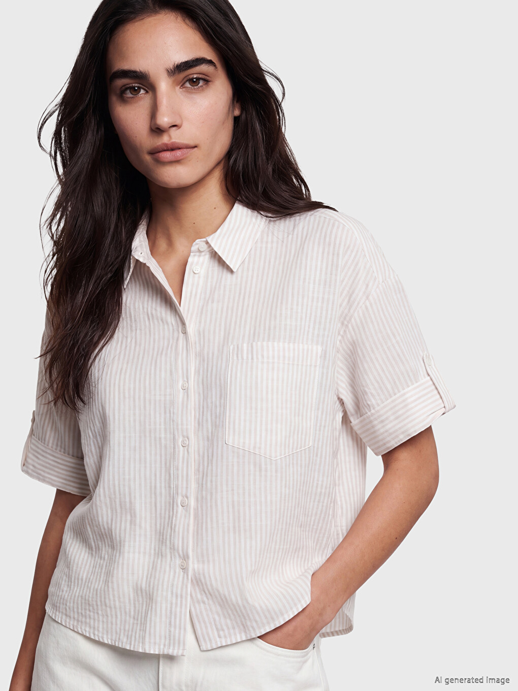 Striped Oversize Women's Shirt