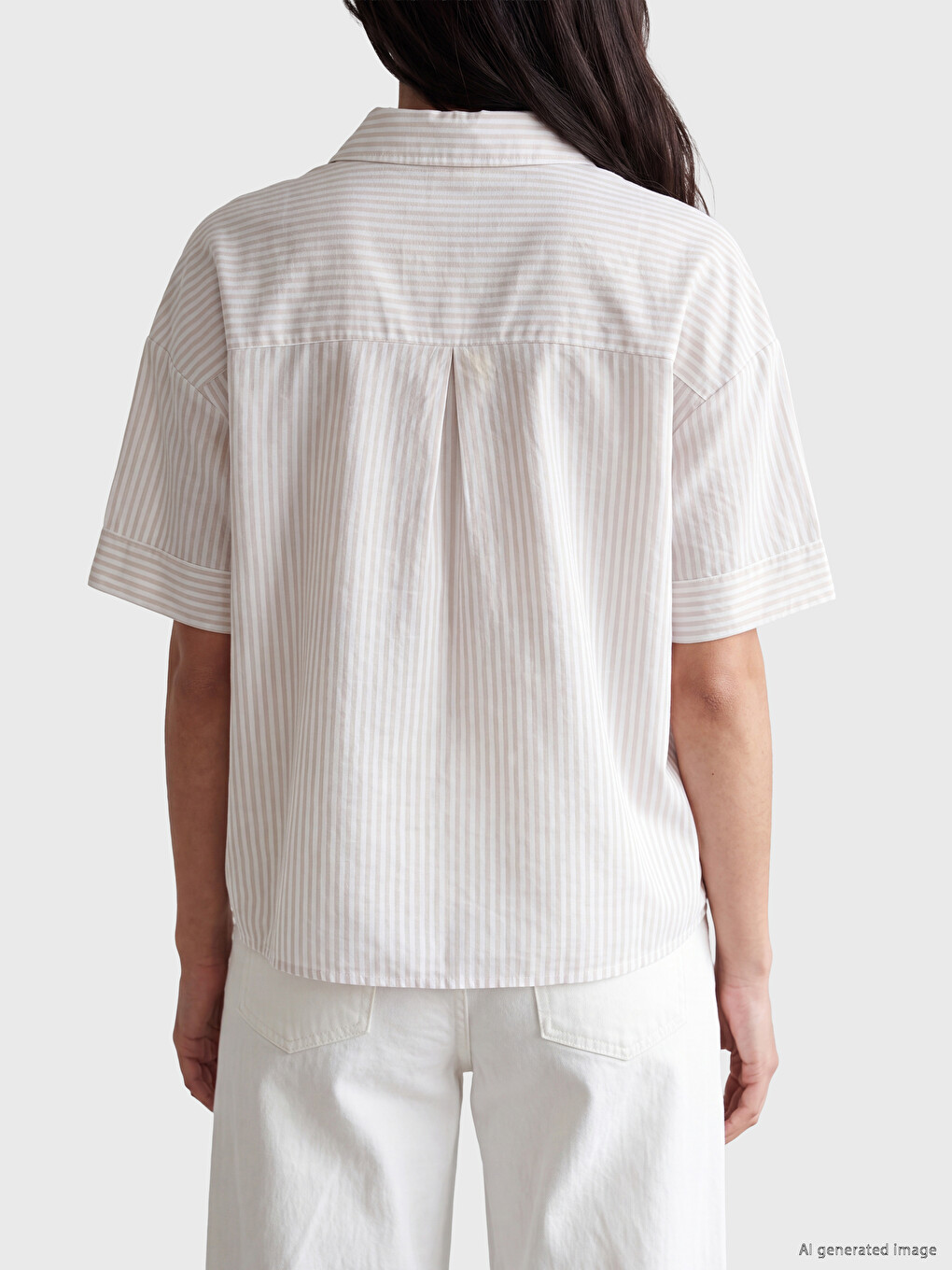 Striped Oversize Women's Shirt-3