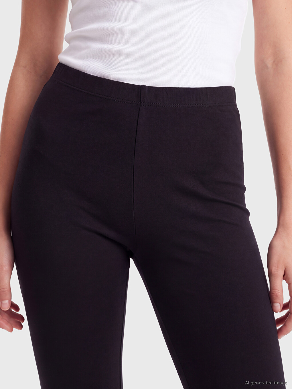 Elastic Waist Women's Base Layer Capri Tights-2