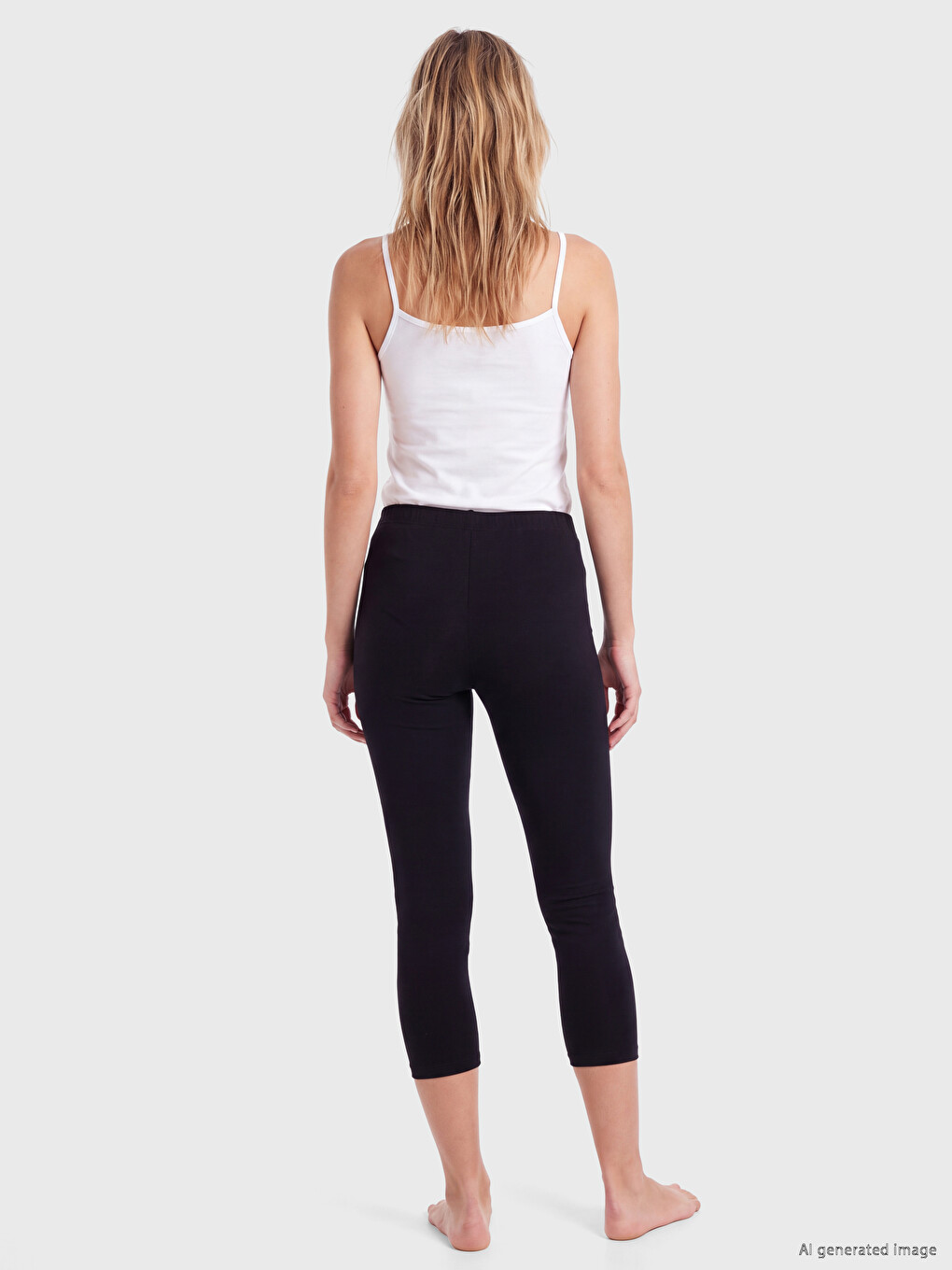 Elastic Waist Women's Base Layer Capri Tights-3