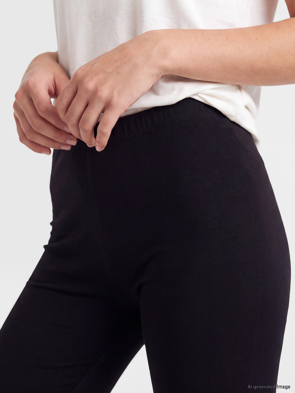 Elastic Waist Women's Base Layer Capri Tights-2