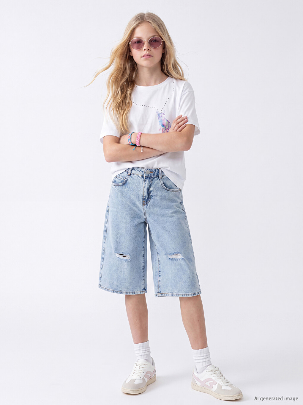 Girls' Jean Shorts-1