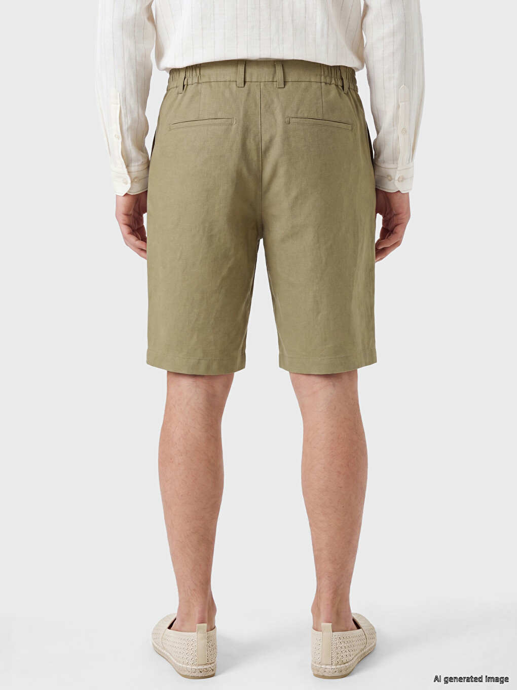 Shorts Pour Homme En Mélange De Lin À Coupe Régulière-3