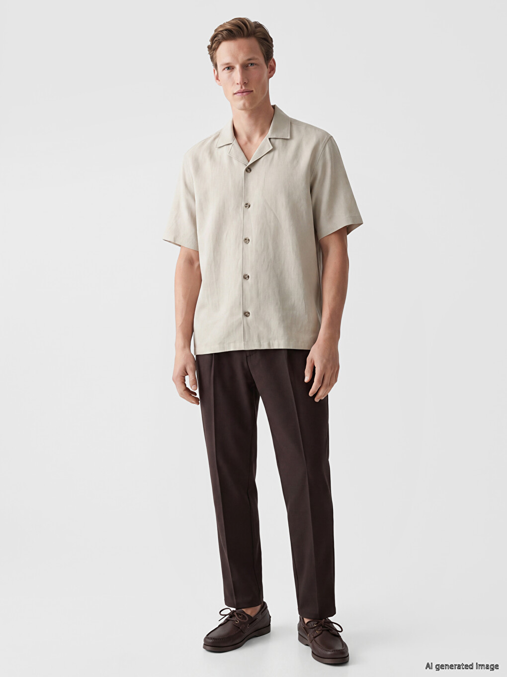 Chemise Homme À Col Resort Coupe Régulière-1