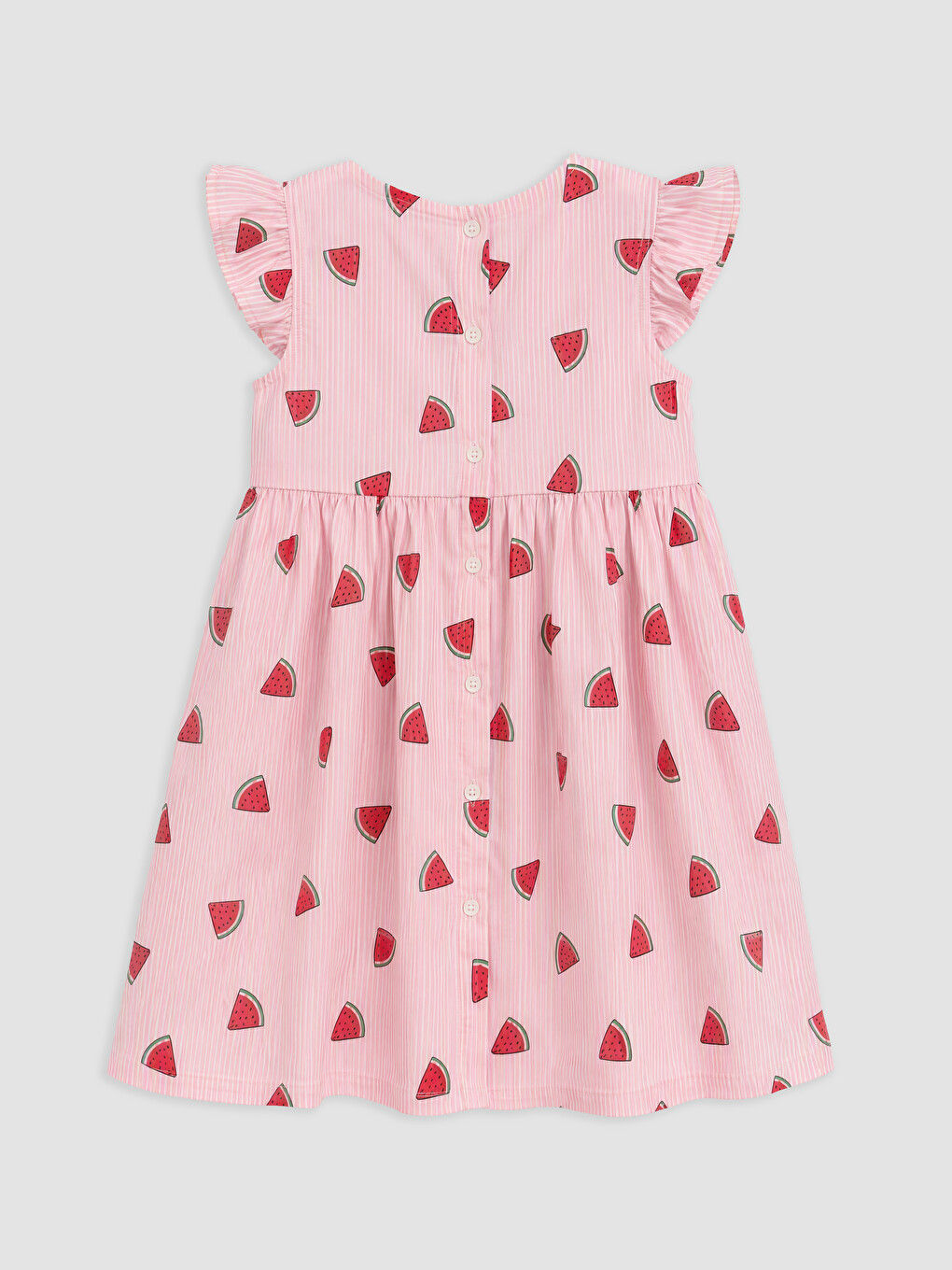 Crew Neck Printed Girls' Dress-1