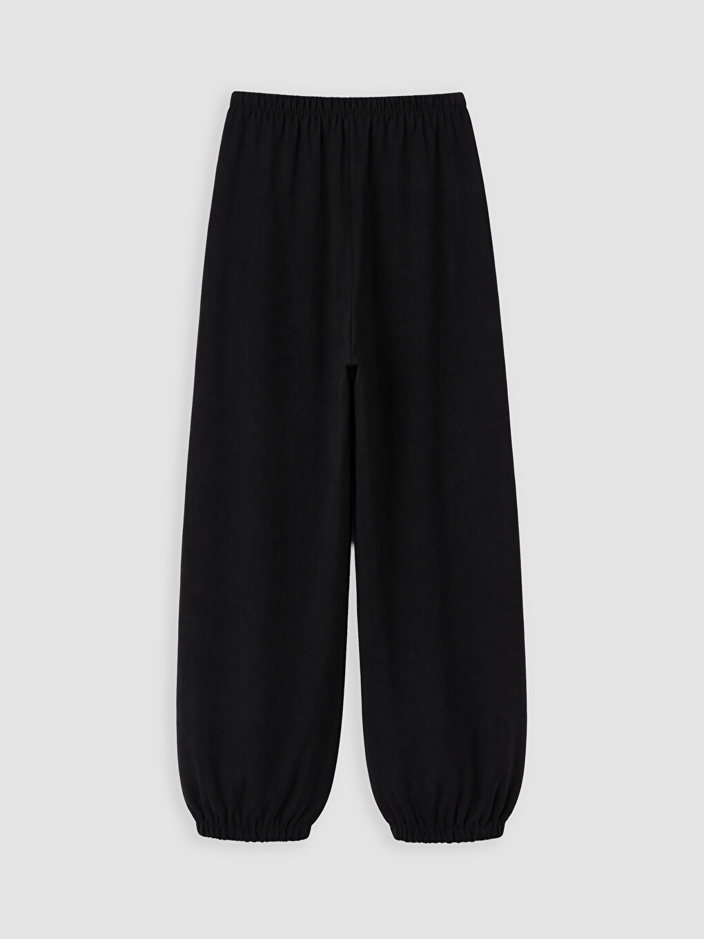 Siyah Loose Fit Kız Çocuk Jogger Pantolon-2