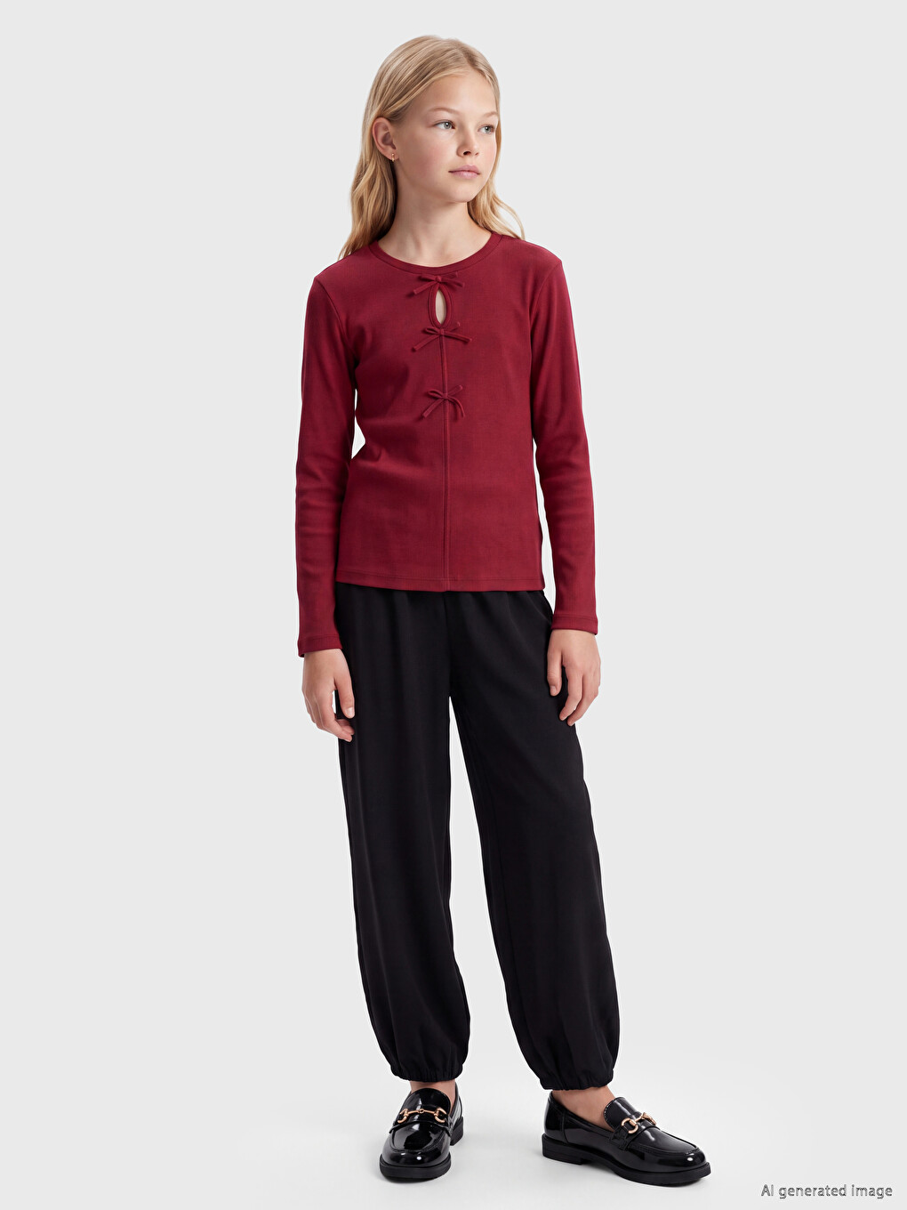Siyah Kız Çocuk Jogger Pantolon