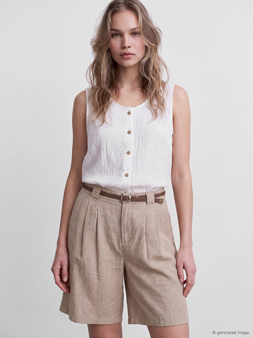 Crew Neck Textured Blouse