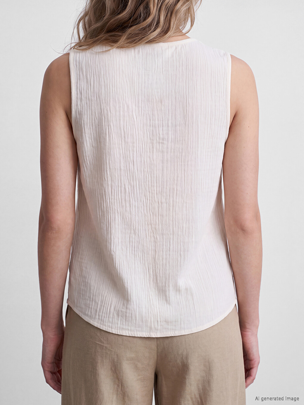 Crew Neck Textured Blouse-3