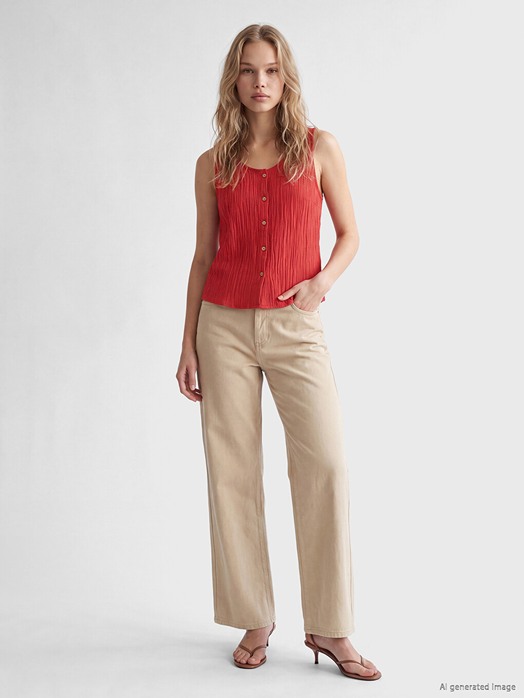 Crew Neck Textured Blouse-1