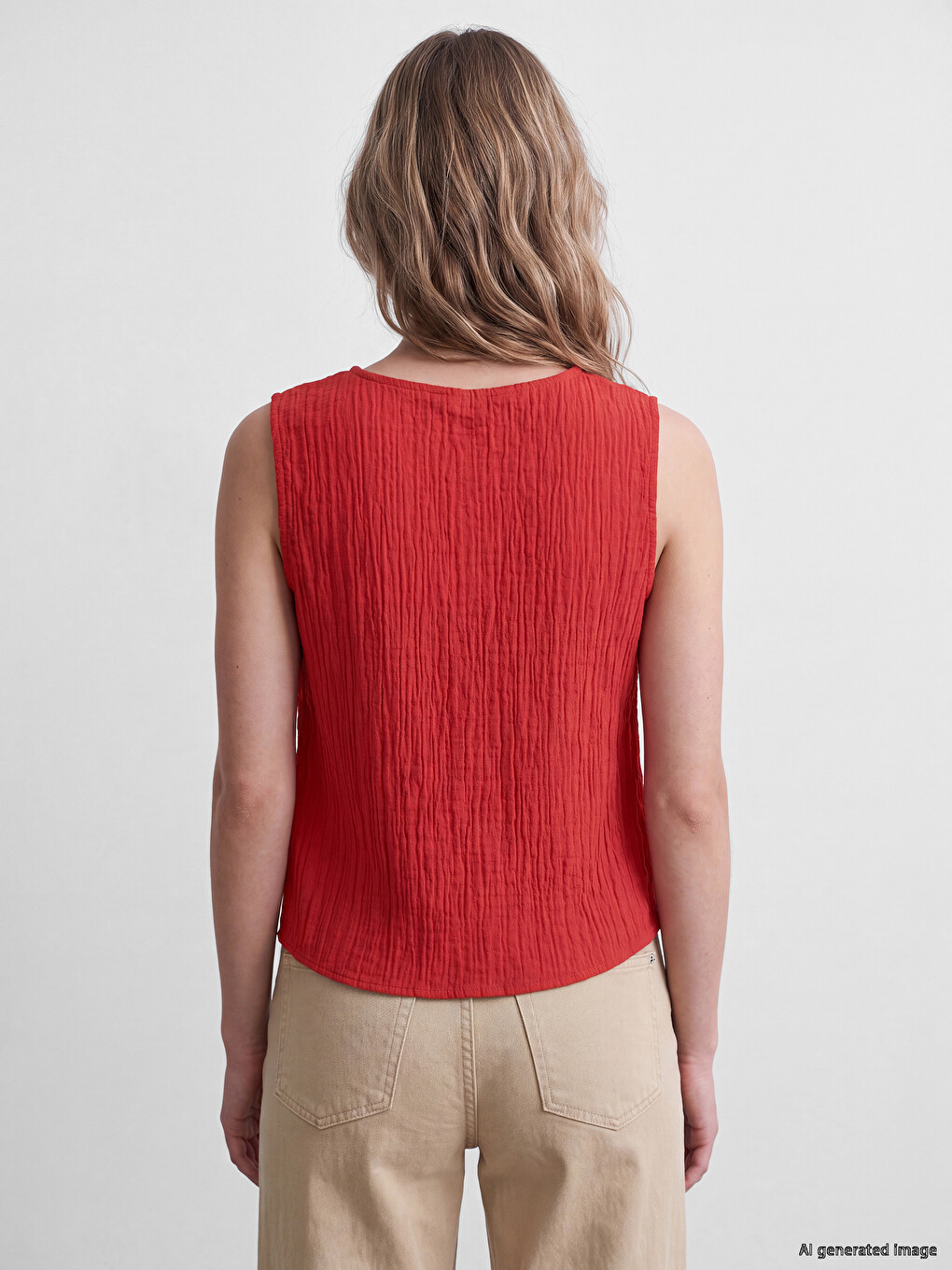 Crew Neck Textured Blouse-3