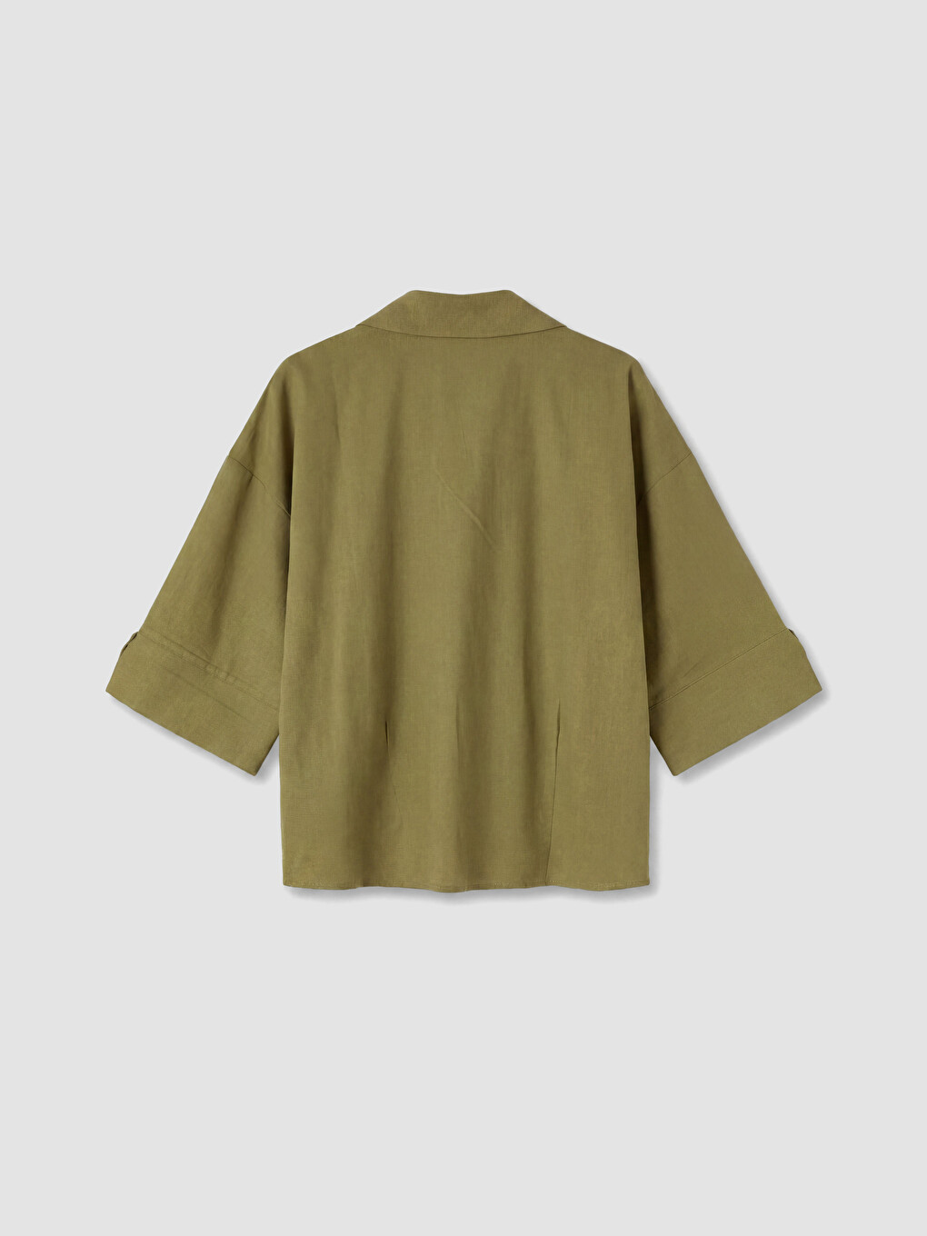 Yeşil Oversize Kadın Gömlek-2
