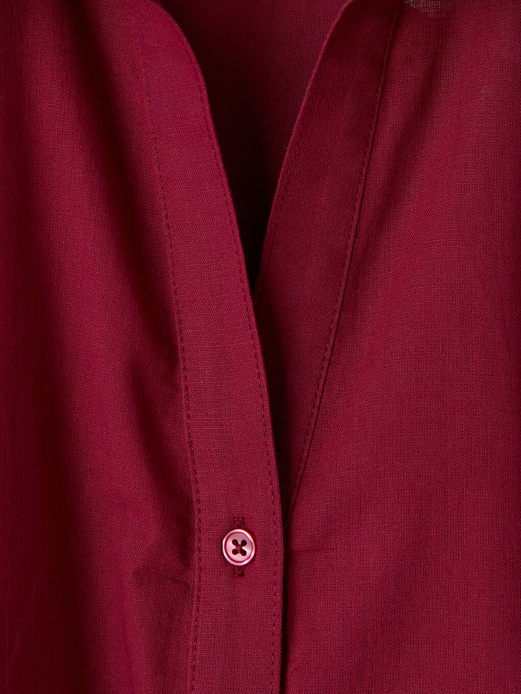 Bordo Oversize Kadın Gömlek-1