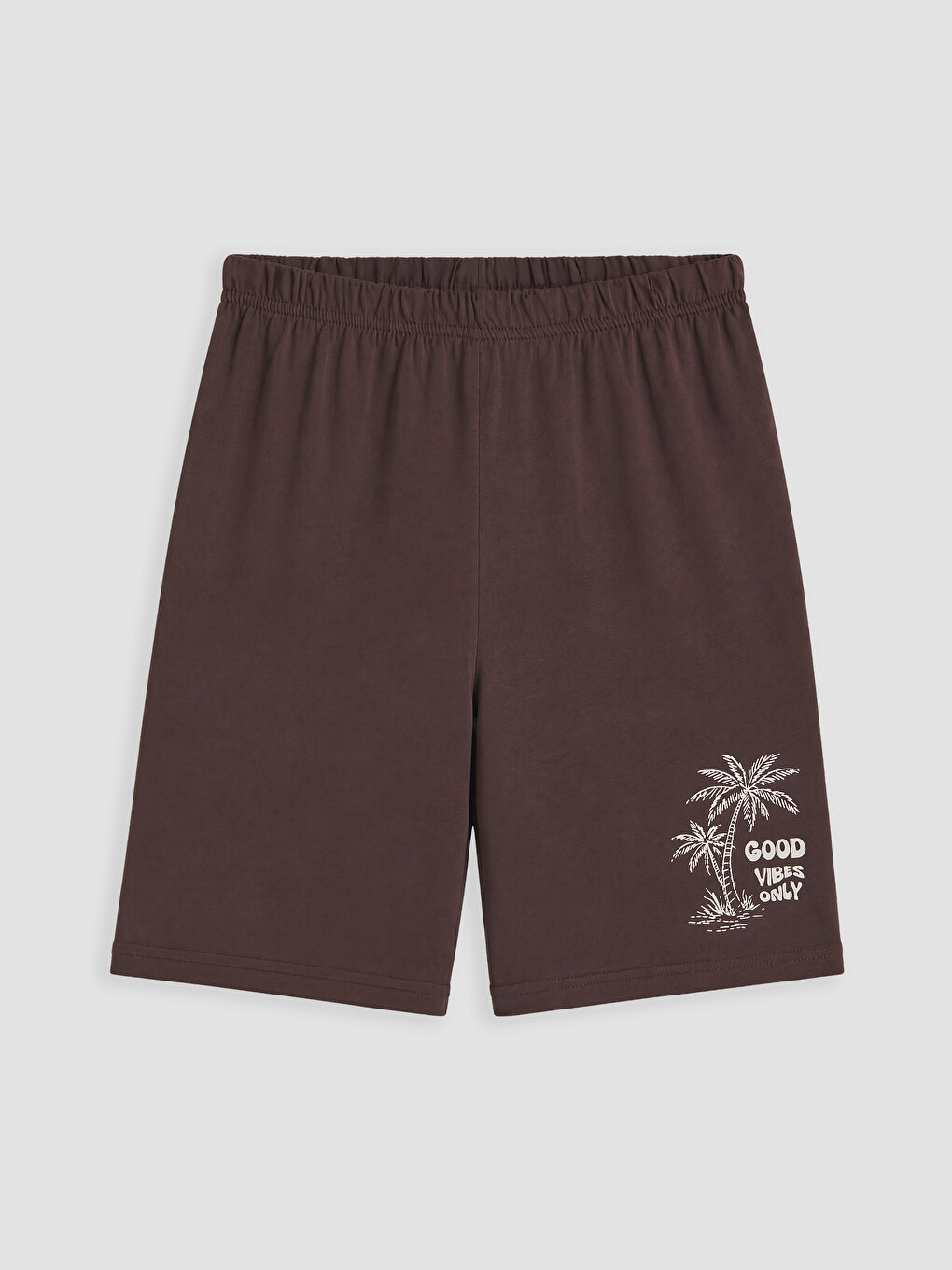 Bej Baskılı Erkek Çocuk Şortlu Pijama Takımı-5