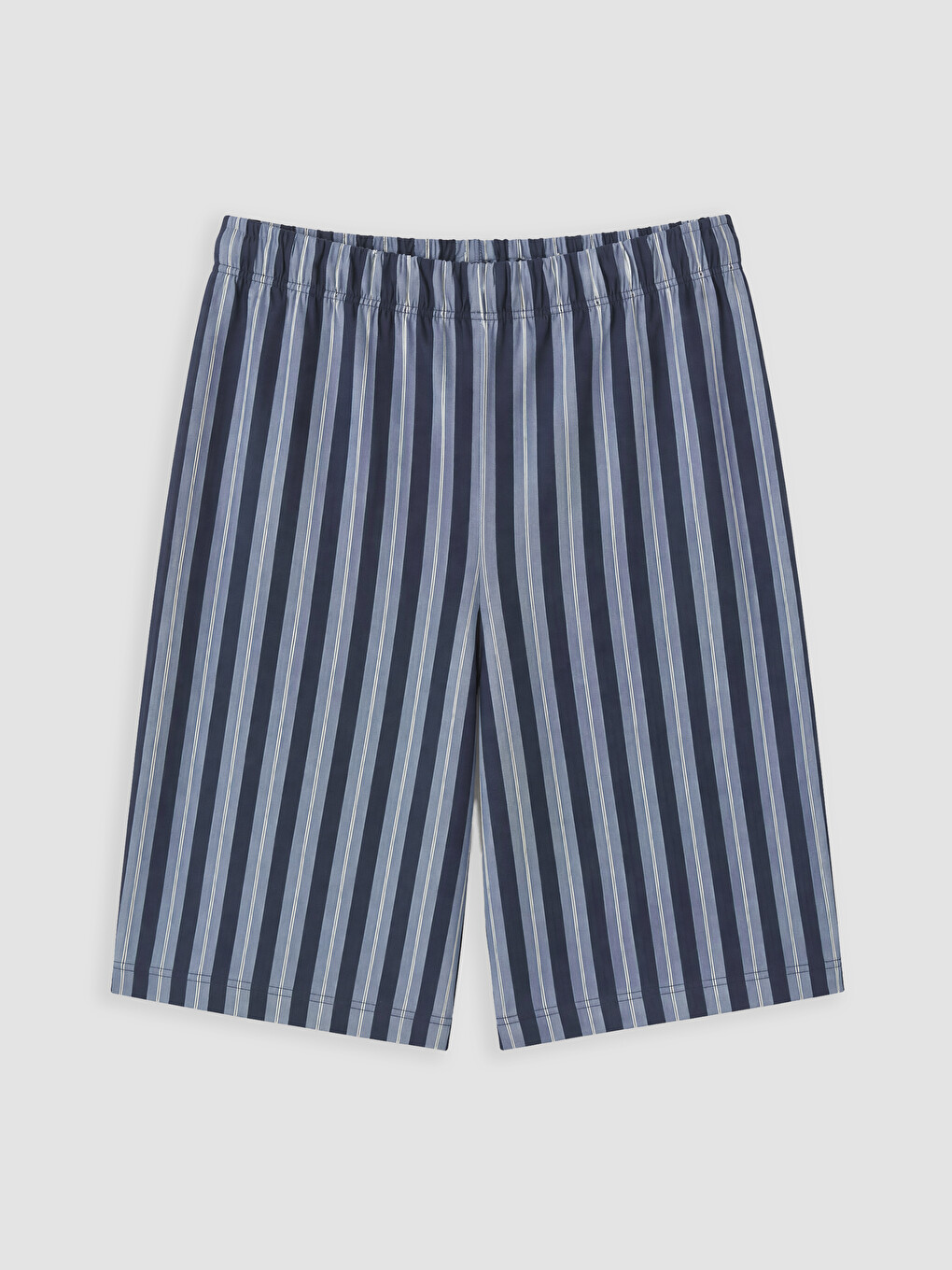 Lacivert Beli Lastikli Çizgili Erkek Çocuk Pijama Şort