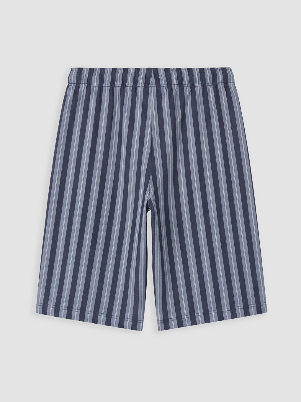 Lacivert Beli Lastikli Çizgili Erkek Çocuk Pijama Şort-1